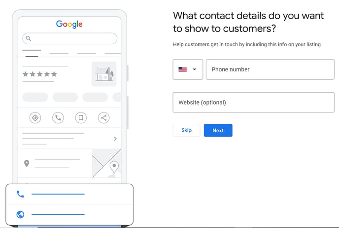 GBP - Add Phone and Website