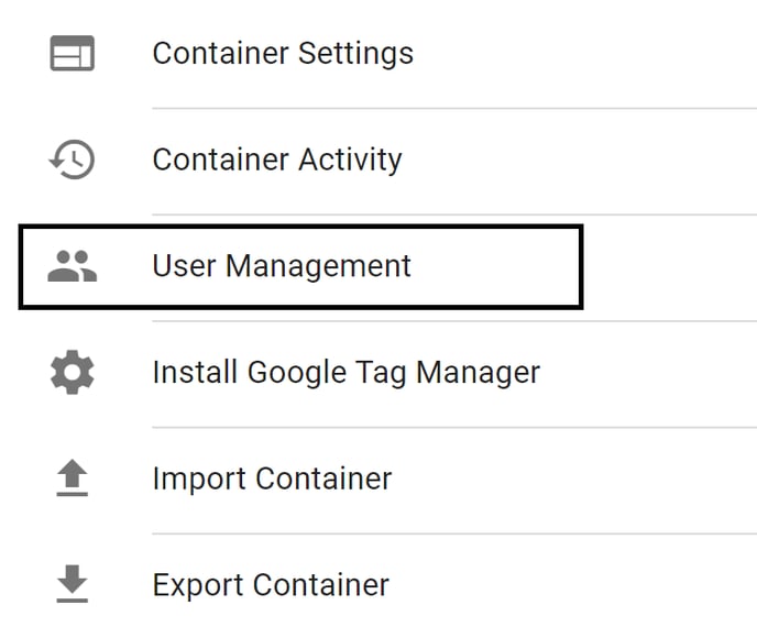 GTM - Select User Management